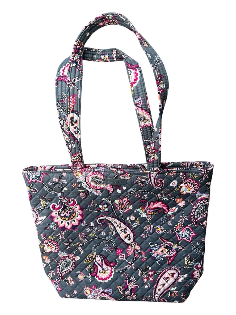 Vera Bradley Quilted Tote Bag Felicity Paisley Pattern Coastal Grandma Teacher - Picture 2 of 6